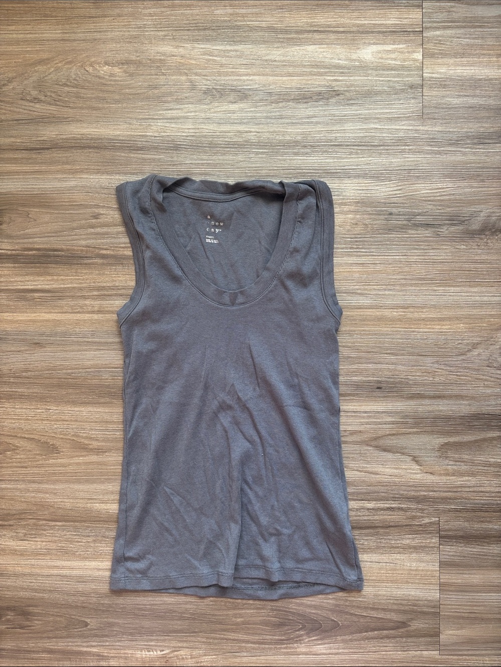 a new day Gray Scoop Neck Tank Top